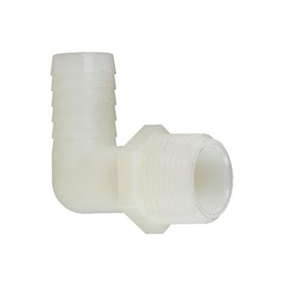 Elbow 90 Nylon 5 / 8 Hose X 3 / 8 NPT Elbow 90 Nylon 5 / 8 Hose X 3 / 8 NPT
