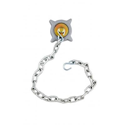 Cap With Chain, Steel 3-1 / 4 F.Acme Knob Cap With Chain, Steel 3-1 / 4 F.Acme Knob