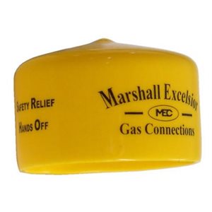 Service valve yellow Cap w / Black Logo .875 ID x .75"